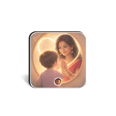 Heart Touching Personalized Musical Fridge Magnet for Mom Rechargeable Photo & Song Gift Magnet